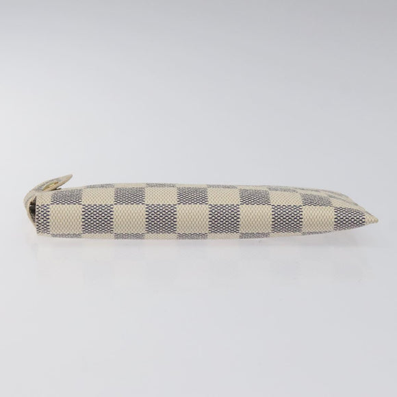 LOUIS VUITTON Damier Azur Etui A Lunettes MM Glasses Case N60025 LV Auth 118558