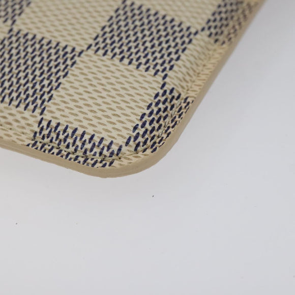 LOUIS VUITTON Damier Azur Etui A Lunettes MM Glasses Case N60025 LV Auth 118558