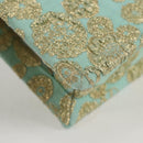 Miu Miu Chain Shoulder Bag Cotton Light Blue Silver Auth 118561AM-17