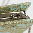 Miu Miu Chain Shoulder Bag Cotton Light Blue Silver Auth 118561AM-20