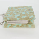 Miu Miu Chain Shoulder Bag Cotton Light Blue Silver Auth 118561AM-3