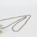 Miu Miu Chain Shoulder Bag Cotton Light Blue Silver Auth 118561AM-14