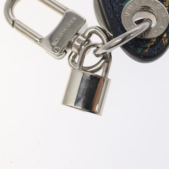 LOUIS VUITTON Damier Cobalt Porte Cles Surf Charm M70754 LV Auth 118565