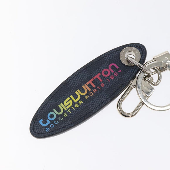 LOUIS VUITTON Damier Cobalt Porte Cles Surf Charm M70754 LV Auth 118565