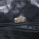 BALLY Chain Shoulder Bag Leather Black Gold Auth 118600-16