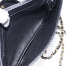 BALLY Chain Shoulder Bag Leather Black Gold Auth 118600-22