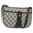 GUCCI GG Supreme Sherry Line Shoulder Bag PVC Beige Gold 02 14 032 Auth 118601-1