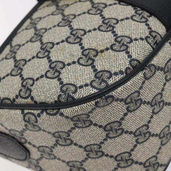 GUCCI GG Supreme Sherry Line Shoulder Bag PVC Beige Gold 02 14 032 Auth 118601