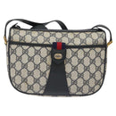 GUCCI GG Supreme Sherry Line Shoulder Bag PVC Beige Gold 02 14 032 Auth 118601-13