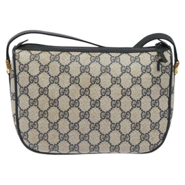 GUCCI GG Supreme Sherry Line Shoulder Bag PVC Beige Gold 02 14 032 Auth 118601 - 0