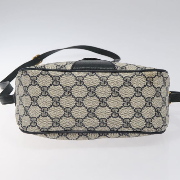 GUCCI GG Supreme Sherry Line Shoulder Bag PVC Beige Gold 02 14 032 Auth 118601