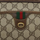 GUCCI GG Supreme Web Sherry Line Shoulder Bag PVC Beige 116 02 089 Auth 118603-18