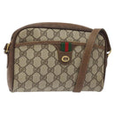 GUCCI GG Supreme Web Sherry Line Shoulder Bag PVC Beige 116 02 089 Auth 118603-1