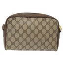 GUCCI GG Supreme Web Sherry Line Shoulder Bag PVC Beige 116 02 089 Auth 118603-2