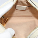 GUCCI Sherry Line Shoulder Bag Leather White Red Navy 517350 Auth 118604-16