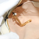 GUCCI Sherry Line Shoulder Bag Leather White Red Navy 517350 Auth 118604-18