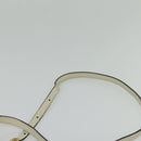 GUCCI Sherry Line Shoulder Bag Leather White Red Navy 517350 Auth 118604-8