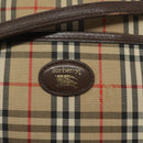 Burberrys Nova Check Shoulder Bag Canvas Beige Gold Auth 118605-14