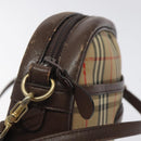Burberrys Nova Check Shoulder Bag Canvas Beige Gold Auth 118605-10