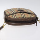 Burberrys Nova Check Shoulder Bag Canvas Beige Gold Auth 118605-6