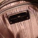 Salvatore Ferragamo Gancini Sofia Hand Bag Leather 2way Brown Gold Auth 118607-18