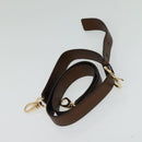 Salvatore Ferragamo Gancini Sofia Hand Bag Leather 2way Brown Gold Auth 118607-23