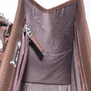 BURBERRY Nova Check Hand Bag Canvas Beige Silver Auth 118612-18