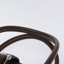 BURBERRY Nova Check Hand Bag Canvas Beige Silver Auth 118612-8