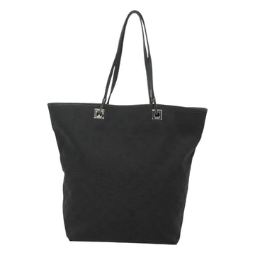 GUCCI GG Canvas Tote Bag Black Silver 31243 Auth 118617 - 0