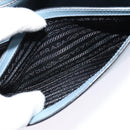 PRADA Shoulder Bag Leather Light Blue Silver Auth 118618-23