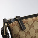 GUCCI GG Crystal Shoulder Bag Coated Canvas Beige Gold 190628 Auth 118619-9