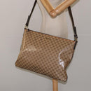 GUCCI GG Crystal Shoulder Bag Coated Canvas Beige Gold 190628 Auth 118619-22