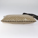 GUCCI GG Crystal Shoulder Bag Coated Canvas Beige Gold 190628 Auth 118619-5