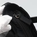 PRADA Hand Bag Nylon Black Silver Auth 118620-10