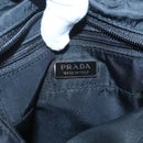 PRADA Hand Bag Nylon Black Silver Auth 118620-18