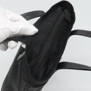 PRADA Hand Bag Nylon Black Silver Auth 118620-6