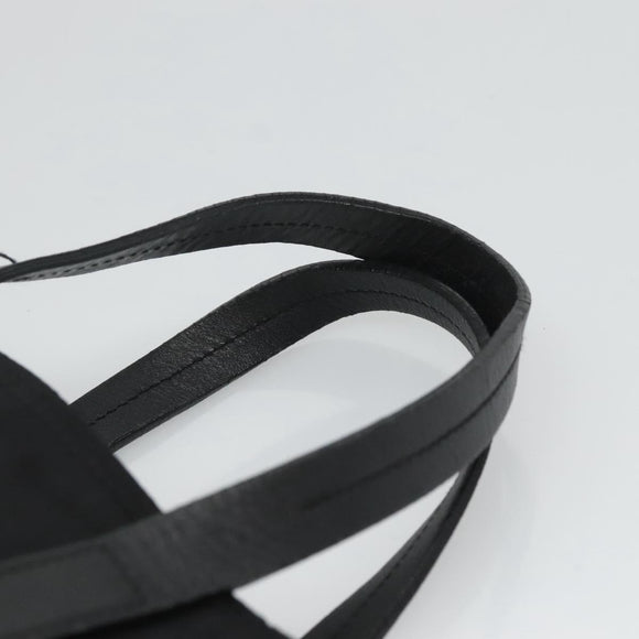 PRADA Hand Bag Nylon Black Silver Auth 118620