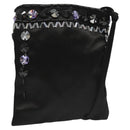 PRADA Shoulder Bag Nylon Black Silver Auth 118631-1