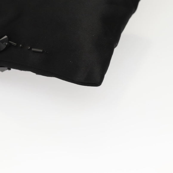 PRADA Shoulder Bag Nylon Black Silver Auth 118631