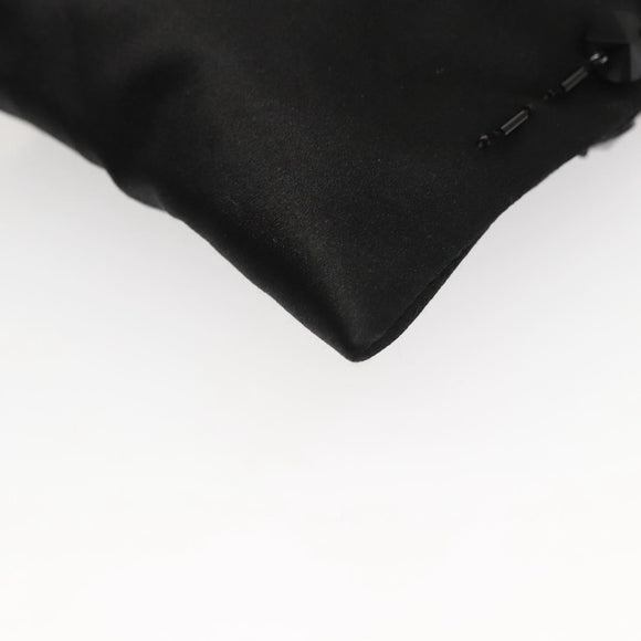 PRADA Shoulder Bag Nylon Black Silver Auth 118631