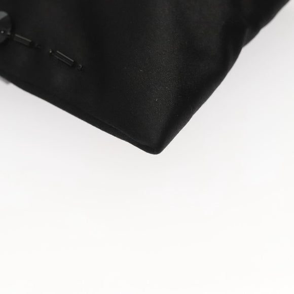 PRADA Shoulder Bag Nylon Black Silver Auth 118631