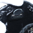 PRADA Shoulder Bag Nylon Black Silver Auth 118631-10