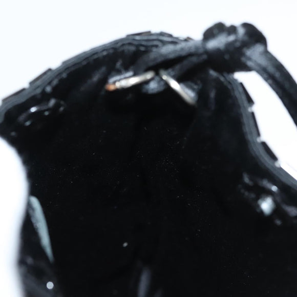 PRADA Shoulder Bag Nylon Black Silver Auth 118631