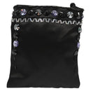 PRADA Shoulder Bag Nylon Black Silver Auth 118631-13