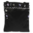 PRADA Shoulder Bag Nylon Black Silver Auth 118631-2