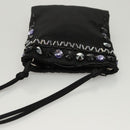 PRADA Shoulder Bag Nylon Black Silver Auth 118631-6