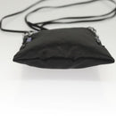 PRADA Shoulder Bag Nylon Black Silver Auth 118631-5
