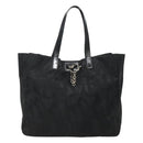 Salvatore Ferragamo Tote Bag Nylon Black Silver Auth 118636-13