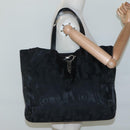 Salvatore Ferragamo Tote Bag Nylon Black Silver Auth 118636-20