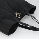 Salvatore Ferragamo Tote Bag Nylon Black Silver Auth 118636-6